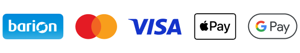 Barion Smart Payment Banner, elfogadott fizetési módok: Barion, Mastercard, VISA, Apple Pay, Google Pay